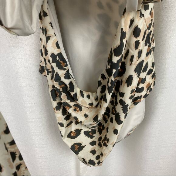 Aerie Leopard Wrap One Piece Swimsuit Sz.XXL - Picture 8 of 14